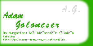 adam goloncser business card